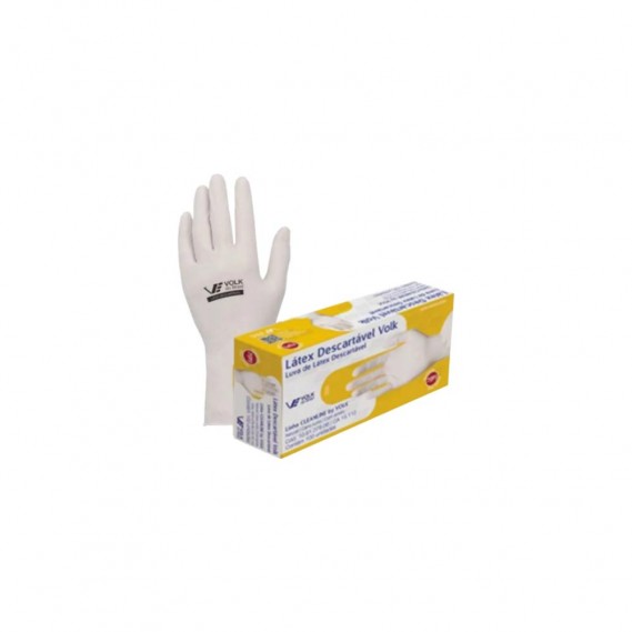 DPLL LUVA DE LATEX DESCART C/ AMIDO VOLK G 100