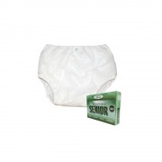 FPCP CALÇA PLASTICA SENIOR SEM BOTAO BRANCA P 1